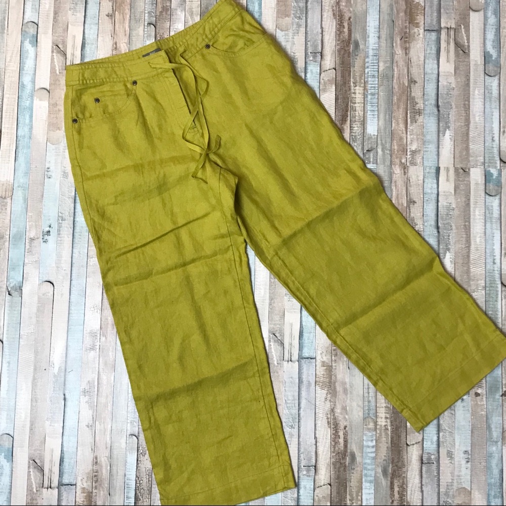 New J Jill linen pants avocado green new with tags